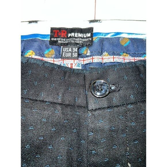 TR Premium Tailored Mens Navy Pants 34/32 - Picture 6 of 12